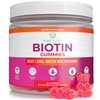 Everyday Hair Growth Optimizer - Vegan Biotin Gummies (90ct) Tasty Biotin Supplement for Women & Mens Thicker Hair - Nail Growth & Strengthener for Brittle Breaking Nails & Skin Health, Gluten-Free