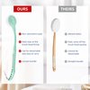 Lotion Applicator for Back, 20.5” Back Lotion Applicator, Back Lotion Applicators for Your Back, Easy Reach and Washable, Back Self Tanner Applicator（Cyan）