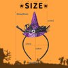Halloween Headband Purple Witch Hat Hair Hoop Wizard Hat Headwear Black Spider Web Hair Accessories for Women Girls