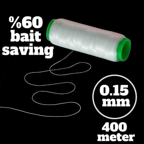 Damascus 4 Pcs Miracle Magic Elastic Thread 1312FT 0.15mm for Fishing Bait tie Invisible wrap for line Stretchy Tying System sea Keeper Twine Spool Nylon Saltwater Salmon Sturgeon Catfish