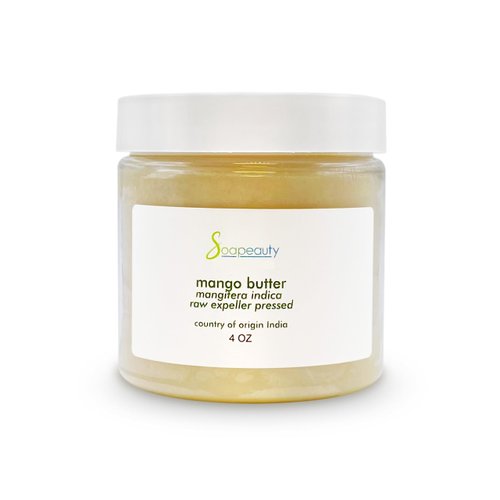 Soapeauty Raw Mango Butter 100% pure natural | Body, Hair & DIY Projects | Non GMO, No Preservatives, Vegan | 4 oz