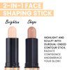 evpct 2in1 Face Shaping & Contouring Stick Cream Contour Concealer Bronzer Stick Makeup Kit for Beginner Face Highlighter Makeup Stick contorno maquillaje de maquillaje profesional,ORIGINAL Light
