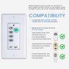Universal UC9050T Ceiling Fan Remote Control Kit, Adjustable 3 Speed, Light Dimmer Wall Remote Switch, Compatible with UC9050T 53T 35T HD5 Neutral Wire is no Required. (with Receiver)