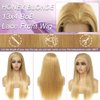 FNSD 20 Inch Honey Blonde Wig Human Hair #27 Color Straight Lace Front Wigs 13x4 Honey Blonde HD Lace Front Wig Human Hair 150 Density Glueless Straight Blonde Wigs Pre plucked With Baby Hair