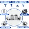 SAE & Metric Stainless Steel Rivet Nut Kits, JROUTH 380pcs Rivnuts & Nutsert Assortment, Sizes 8-32 10-24 1/4"-20 3/8"-16 5/16"-18 M3 M4 M5 M6 M8 M10
