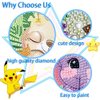 ARTMYRUI 4 Pack Diamond Painting Kits for Kids-Animals Diamond Art for Kids,5D Diamond Gem Art by Number Dots Kits Art and Crafts for Kids Ages 6-8-10-12 Boys & Girls for Birthday Gifts.（6x6inch）
