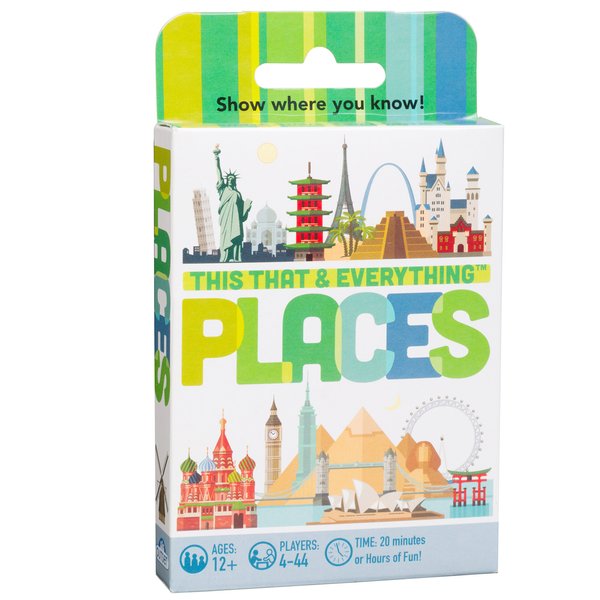 Outset Media This That and Everything: Places – Travel Sized Trivia Party Game for 4 or More Players Ages 12 and up