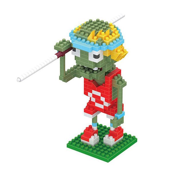 BASHERISE 1PCS Plant and Zombies Toys Action Figures Zombies PVZ Toys Set 1 2 Series Jersey Zombies Building Blocks Great Gift for Christmas, Birthday New