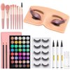 Makeup Practice Face Board, 3D Reusable Makeup Mannequin Face Eyeshadow Mannequin, Make up Practice Face with Makeup Kit for Professional Makeup Artists Students and Beginners to Practice Eyes Makeup