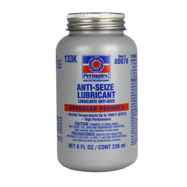Permatex 80078 Anti-Seize Lubricant with Brush Top Bottle, 8 oz. by Permatex