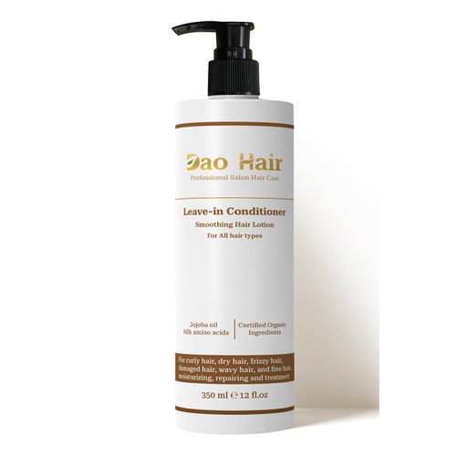 Dao Hair Silky Smooth Leave-In Conditioner - Jojoba Oil & Silk Amino Acids, Repair & Treatment for Curly, Dry, Damaged, Frizzy, Wavy, Fine Hair - 12oz