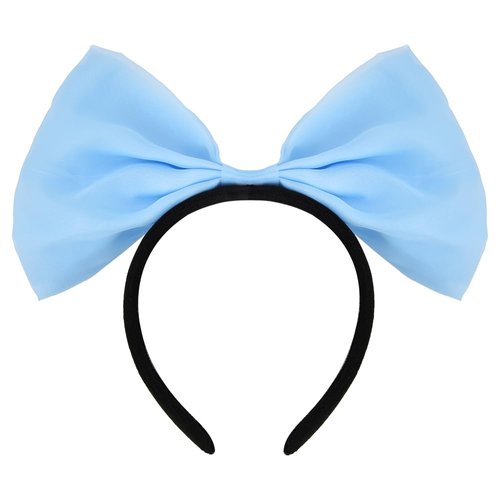 MXXGMYJ Women Hair Bows Headbands Gifts - 1pcs Blue Bow Headband Hair Accessories Huge Bows Headwear Hairband for Halloween Christmas Party Cosplay Costume Gifts for Girls Teens Women Hair Band