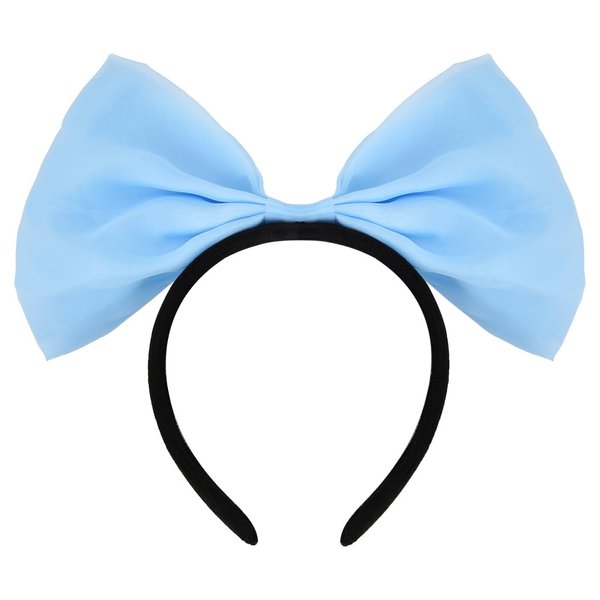 MXXGMYJ Women Hair Bows Headbands Gifts - 1pcs Blue Bow Headband Hair Accessories Huge Bows Headwear Hairband for Halloween Christmas Party Cosplay Costume Gifts for Girls Teens Women Hair Band