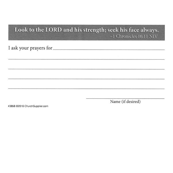 Prayer Request Cards Praying Hands, Cross (Pack of 100)