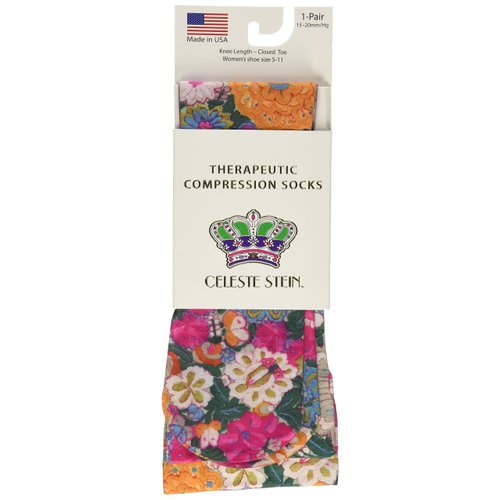Celeste Stein Lin 15-20 mmHg Therapeutic Compression Socks, Women's Moderate, 0.6 Ounce