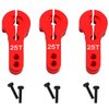 6Pcs Vgoohobby 25T Aluminum Servo Horns,RC 25 Tooth Steering Arm M3 Threads for RC Car Truck Buggy Airplane Boat,Red