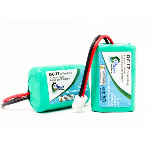 2 Pack Replacement for SportDog 400s Receiver Battery - Compatible with SportDog DC-17 Dog Training Collar Battery (150mAh 4.8V NI-MH)