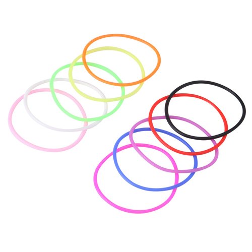 Senkary 120 Pieces Colorful Silicone Jelly Bracelets Nonluminous Stretchy 80s Bracelets Bands Hair Ties for Party Favors, Adults, Women (10 Colors)