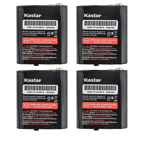 Kastar 4-Pack Battery Replacement for Motorola Two-Way Radio Walkie Talkies KEBT071C KEBT-071-C, KEBT071D KEBT-071-D, KEBT650, MJ270R, MJ27OR, TalkAbout T6500, T6500R, TalkAbout T8500, TalkAbout T9500