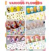 IDDFEVE 30 Sheets All Holiday Nail Art Stickers, Variety Pack Seasonal Nail Decals, Self-Adhesive Colorful Design for Daisy Flowers Butterflies Star Halloween Christmas