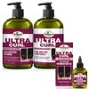 Difeel Ultra Curl 3-PC Curl Boosting Hair Care Set : Ultra Curl Shampoo 12 oz, Conditioner 12 oz and Hair Oil 2.5 oz. Set