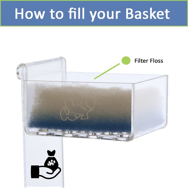inTank Filter Floss Holder for JBJ Rimless Nano Cube 30 | JBJ Rimless Nano Cube 45 | JBJ Flat Panel 25 | JBJ Flat Panel 45 | JBJ Flat Panel 65