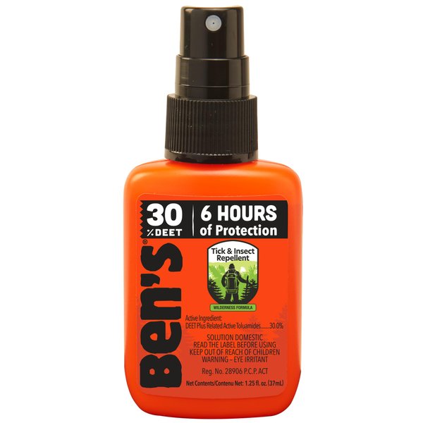 Ben's 30% DEET Mosquito, Tick and Insect Repellent, 1.25 Ounce Pump, Pack of 4