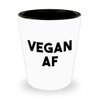 HollyWood & Twine Vegan AF Gifts for Vegans Ceramic Shot Glass