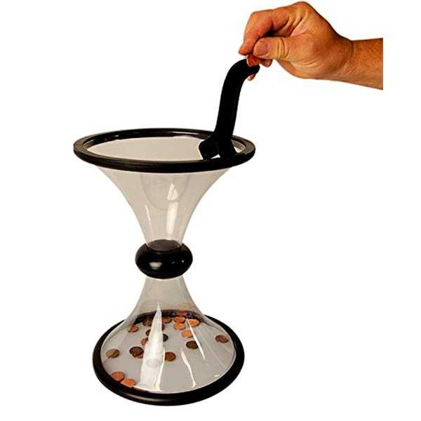 Bo-Toys Vortex Gravity Defying Coin Bank , Watch Money Defy Gravity Circling Around When Saving Loose Coins