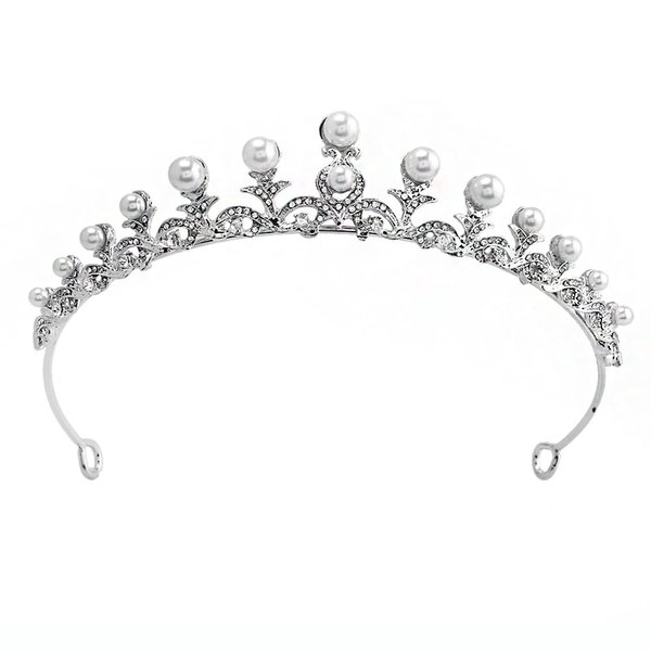YADIRF Women Luxury Wedding Bridal Pearl Crown Diana Princess Hair Band Headdress Tiara For Wedding Quinceanera Pageant Prom Party Birthday