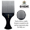 Kent SPC86 Salon-Style Hair Pick and Barber Comb - Pick Comb for Curly Hair and Afro Parting Comb - Hair Care Comb for Thick Hair - Kent Quality Barber Supplies and Hair Comb