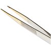 Mundial Gold Pointed Tweezers for Ingrown Hair Removal