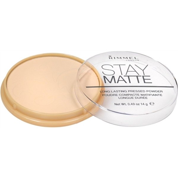 Rimmel Stay Matte Pressed Powder, Transparent [001], 0.49 oz (Pack of 3)