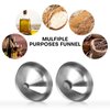 Serinar 2-Piece Stainless Steel Kitchen Funnel Set with 1-Inch and 0.5-Inch Ports for Transferring and Filling Liquids, Coffee Beans, Spice Blends, and Powders Easy to Clean!