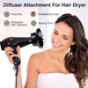 Hair Diffuser, Diffuser Attachment for Hair Dryer, Hair Diffuser for Curly Hair, Universal Diffuser for 1.4-2.6" Hair Blow Dryer Long Thick Curly Wavy Hair, Hair Attchment for Women, Black