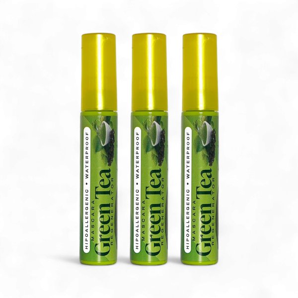 Clevone | Mascara Green Tea | Waterproof | Regenerator | High Volume | 3D Effect | | Hypoallergenic | 3 PACK