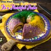 Fun Express - Prismatic Mardi Gras Dessert Plates for Mardi Gras - Party Supplies - Print Tableware - Print Plates & Bowls - Mardi Gras - 8 Pieces