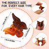 Butterfly Hair Clips, Basic Color Mini Hair Claw Clips for Women Girls Fine Thin Hair, 90s Y2K Hair Accessories, Strong Grip Butterfly Hairclips, 51 Pieces with Box (Black, Clear, Brown)