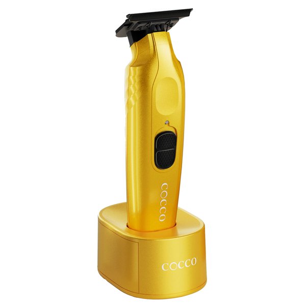Cocco Hyper Veloce Pro Trimmer, Digital Gap Graphene Blade Edger, High-Torque Brushless BLDC Motor, Cordless, All-Metal Design, Lithium-Ion Battery, Charging Base Included, Yellow