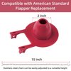 Hibbent 2 Pack 2-inch Universal Toilet Tank Flapper, Long Lasting All Rubber Seal Flapper Replacement Compatible with American Standard Water Saving, High Performance, Easy to Install- Red