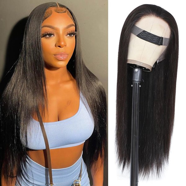 TONGMAY 250% Density Straight HD Lace Front Wigs Human Hair Pre Plucked Bleached Knots 13x4 Transparent Lace Frontal Wig with Baby Hair 100% Virgin Human Hair Wigs for Women (Natural Color,20 inch)