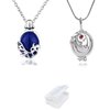 UoYu TFYU 2 Pcs The Vampire Diaries Elena Gilbert Opening Vervain Locket Pendant Necklace and Daywalking Katherine Necklace Pendant Charm Necklace-Royal Blue with Transparent Box