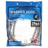 Premium Stainless Steel Washing Machine Hoses - Burst Proof (2 Pack) Red and Blue Striped Water Connection Inlet Supply Lines from Kelaro