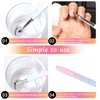5pcs Nail Polish Clean Up Brush Gel Nail Polish Remover Brush Fingernail Clean Up Brushes Round & Angled Manicure Brush for Nails Cleaning Nail Art Design Brushes