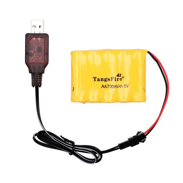 6V Battery 700mAh AA Rechargeable Ni-Cd SM 2P Plug Spare Batteries Packs RC Car Road Vehicle Fast Race Off-Road Vehicle Rock Crawler
