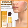 Sunscreen Setting Powder,Brush Setting Powder Makeup SPF 50 PA++ for All Skin,Moisturizing & Lightweight Loose Face Powder with Sunscreen Brush,Soft Matte Finish Long Lasting Oil Control Makeup