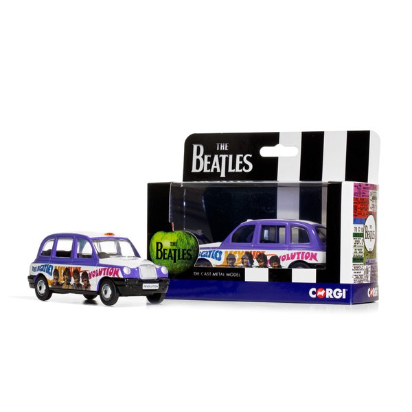 Corgi The Beatles Hey Jude London Taxi 1:36 Diecast Display Model CC85928, Yellow