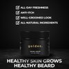Golden Grooming Co. Beard Cream - Hydrates, Moisturizes, and Tames Flyaway Hair - Beard Butter & Softener for Men - Nourishing Formula - Adds Shine - Formulated with Sunflower & Coconut Oil - 2 fl oz