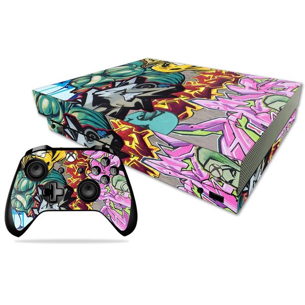 MightySkins Skin Compatible with Microsoft Xbox One X - Graffiti Wild Styles | Protective, Durable, and Unique Vinyl Decal wrap Cover | Easy to Apply, Remove, and Change Styles | Made in The USA