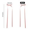 Bow Hair Clips,2 PCS Pink Hair Bows Tassel Hair Ribbons,Long Hair Bow Satin Hair Clip Ribbon Accessories for Women Valentine's Day (Pink)